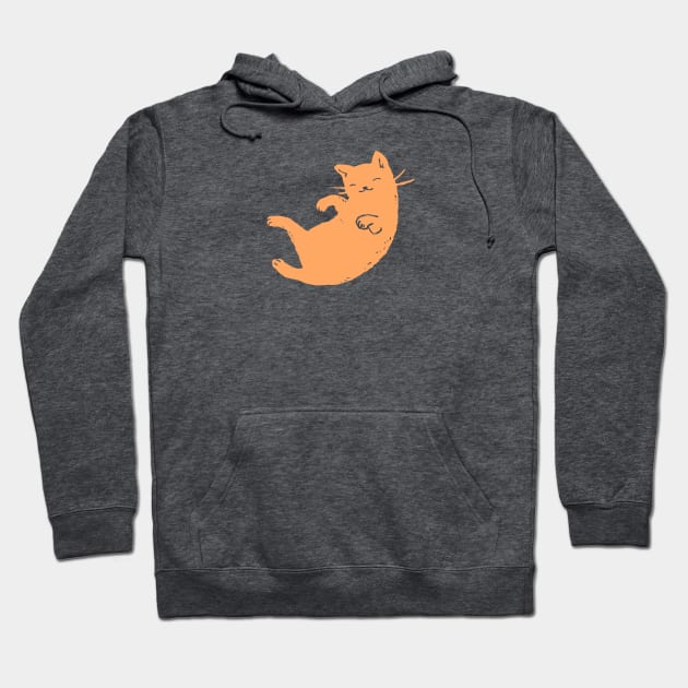 Orange Cat Sleeping Hoodie by FoxShiver